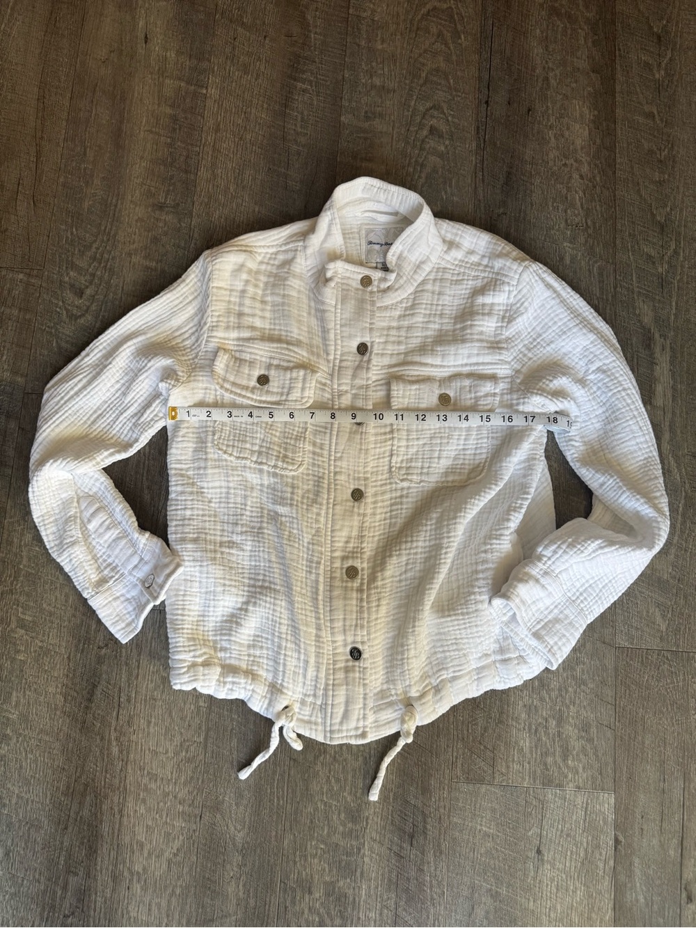 Women’s Size Small Tommy Bahama White Textured Button-Up Jacket